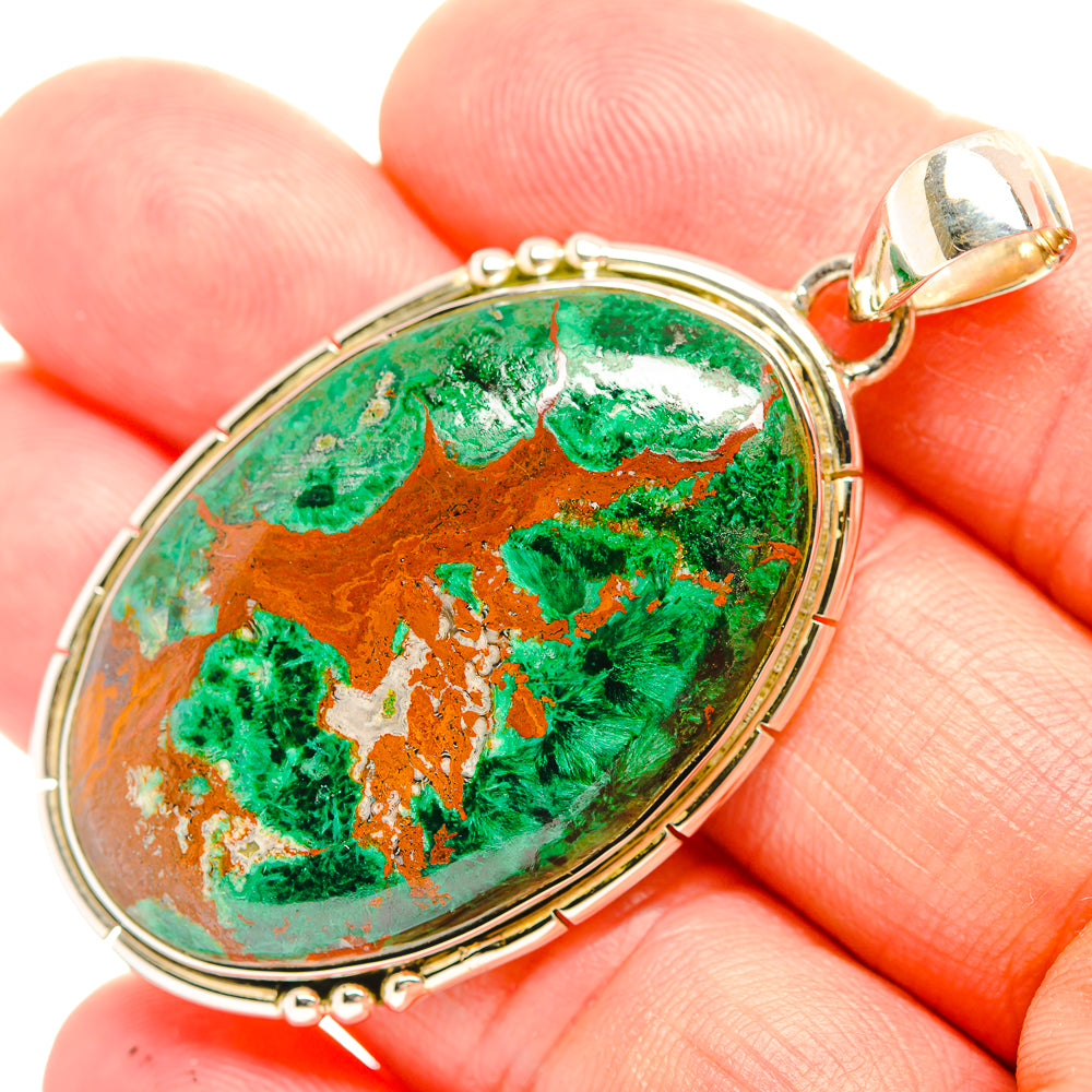 Malachite Pendants handcrafted by Anasilvercos - PD32077