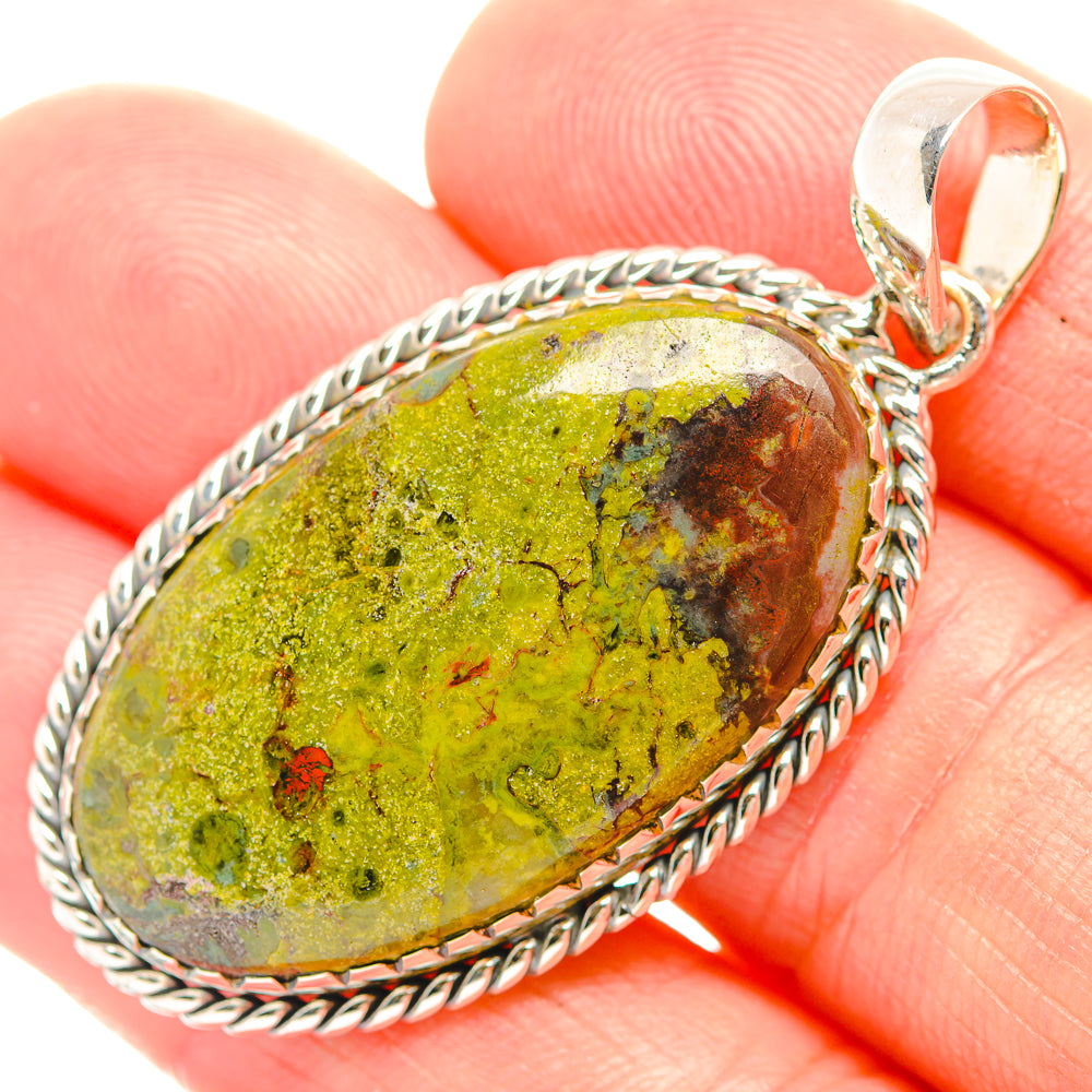 Dragon's Blood Stone Pendants handcrafted by Anasilvercos - PD32078