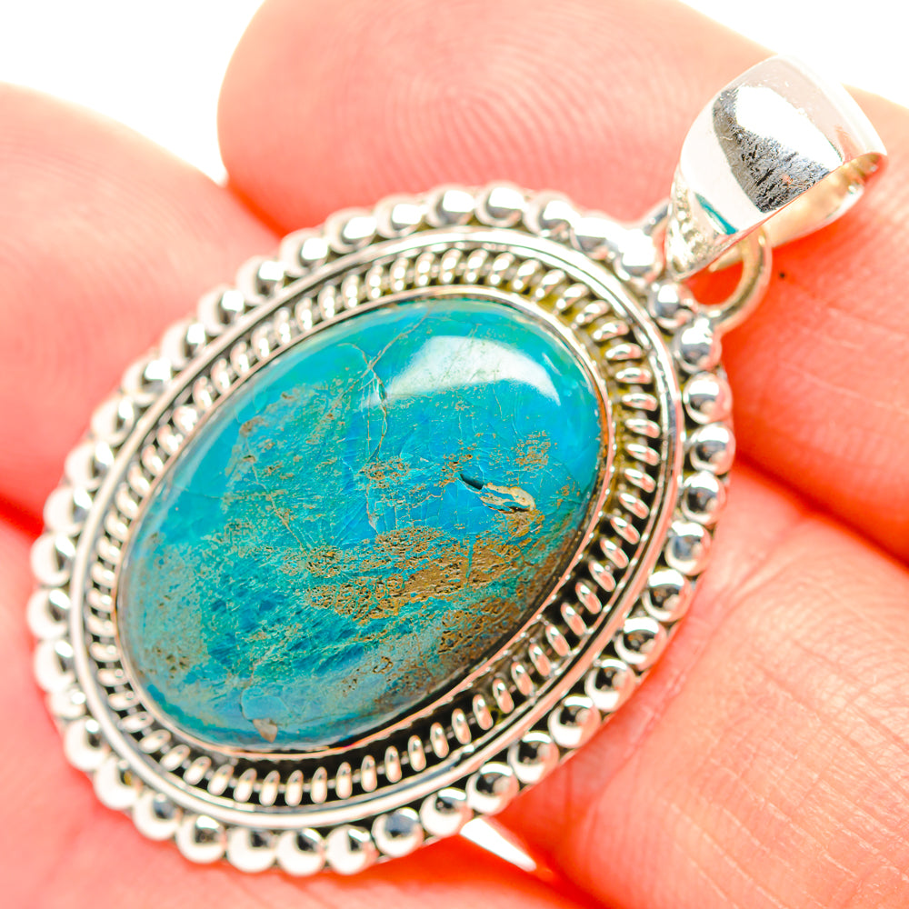 Chrysocolla Pendants handcrafted by Anasilvercos - PD32085