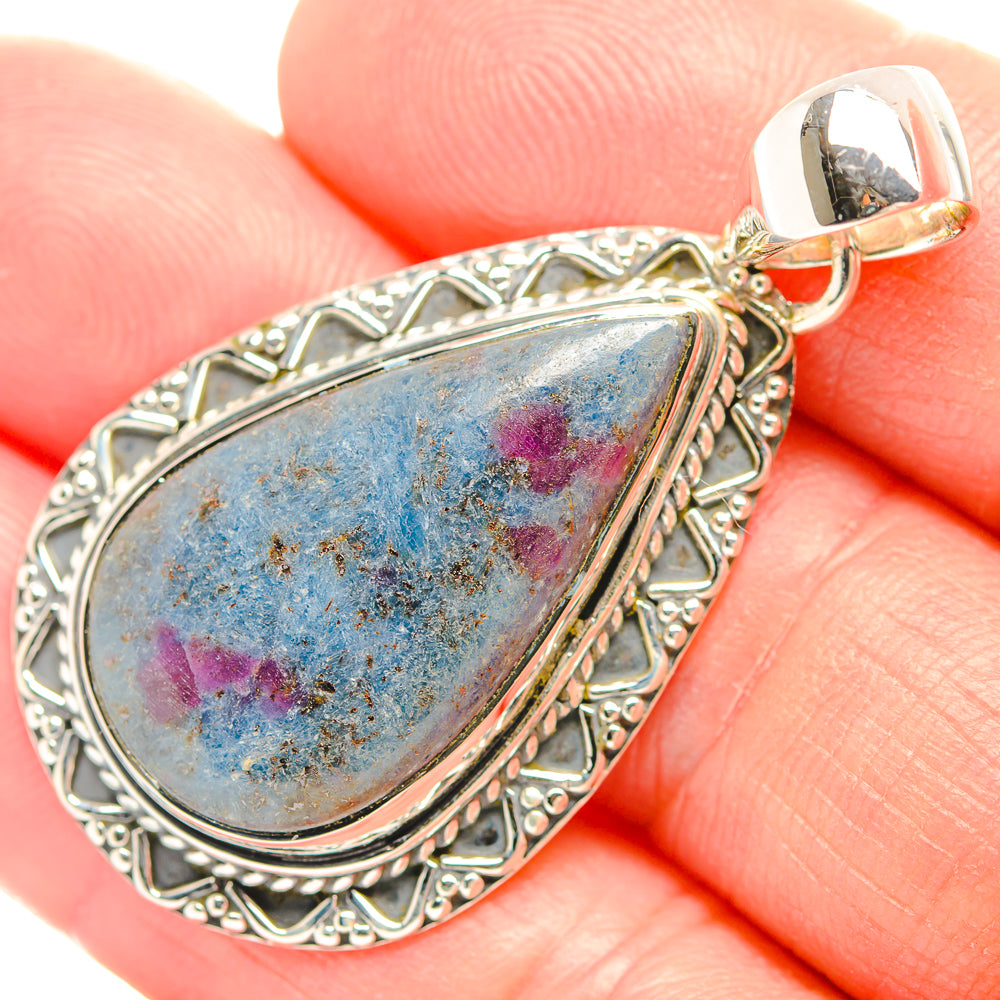 Ruby Fuchsite Pendants handcrafted by Anasilvercos - PD32095