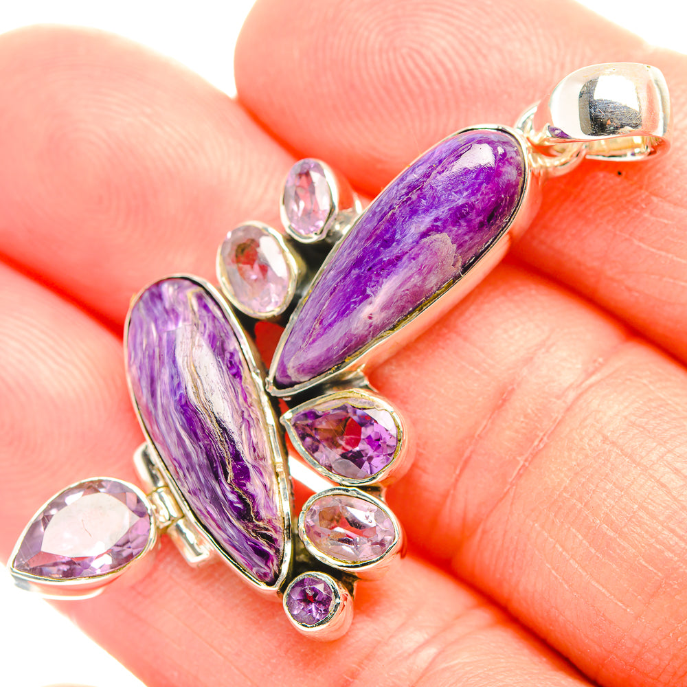 Charoite Pendants handcrafted by Anasilvercos - PD32112