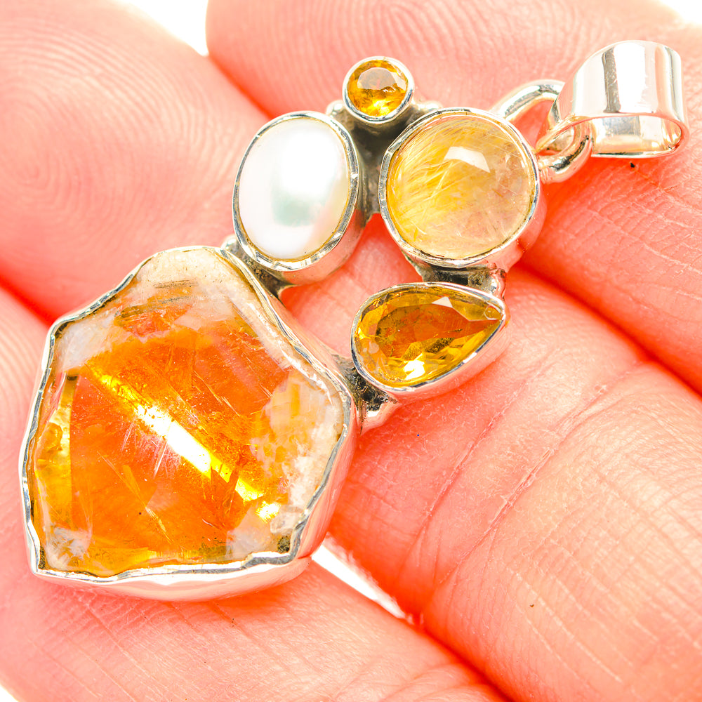 Citrine Pendants handcrafted by Anasilvercos - PD32132