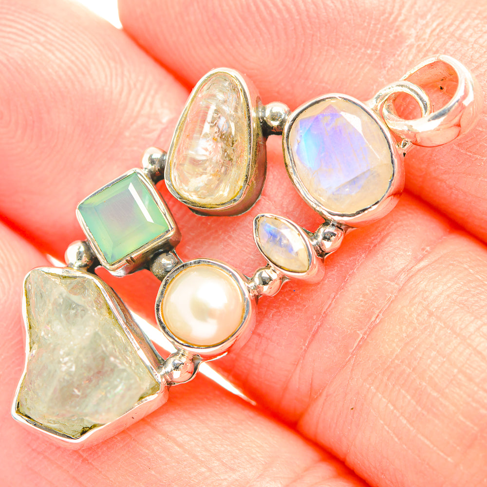Aquamarine Pendants handcrafted by Anasilvercos - PD32134