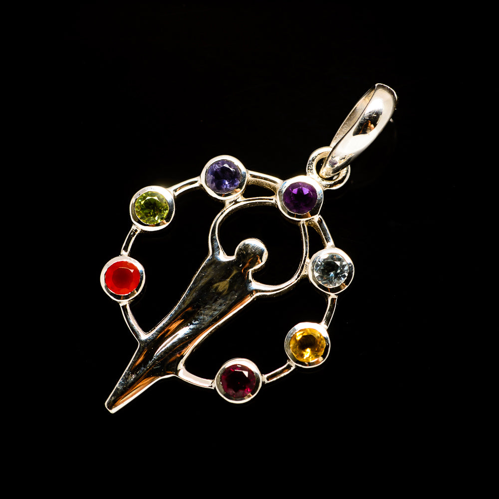 Multi-Stone Chakra Pendants handcrafted by Anasilvercos - PD731387