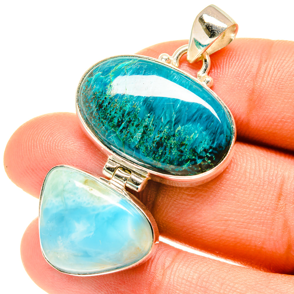 Chrysocolla Pendants handcrafted by Anasilvercos - PD3215