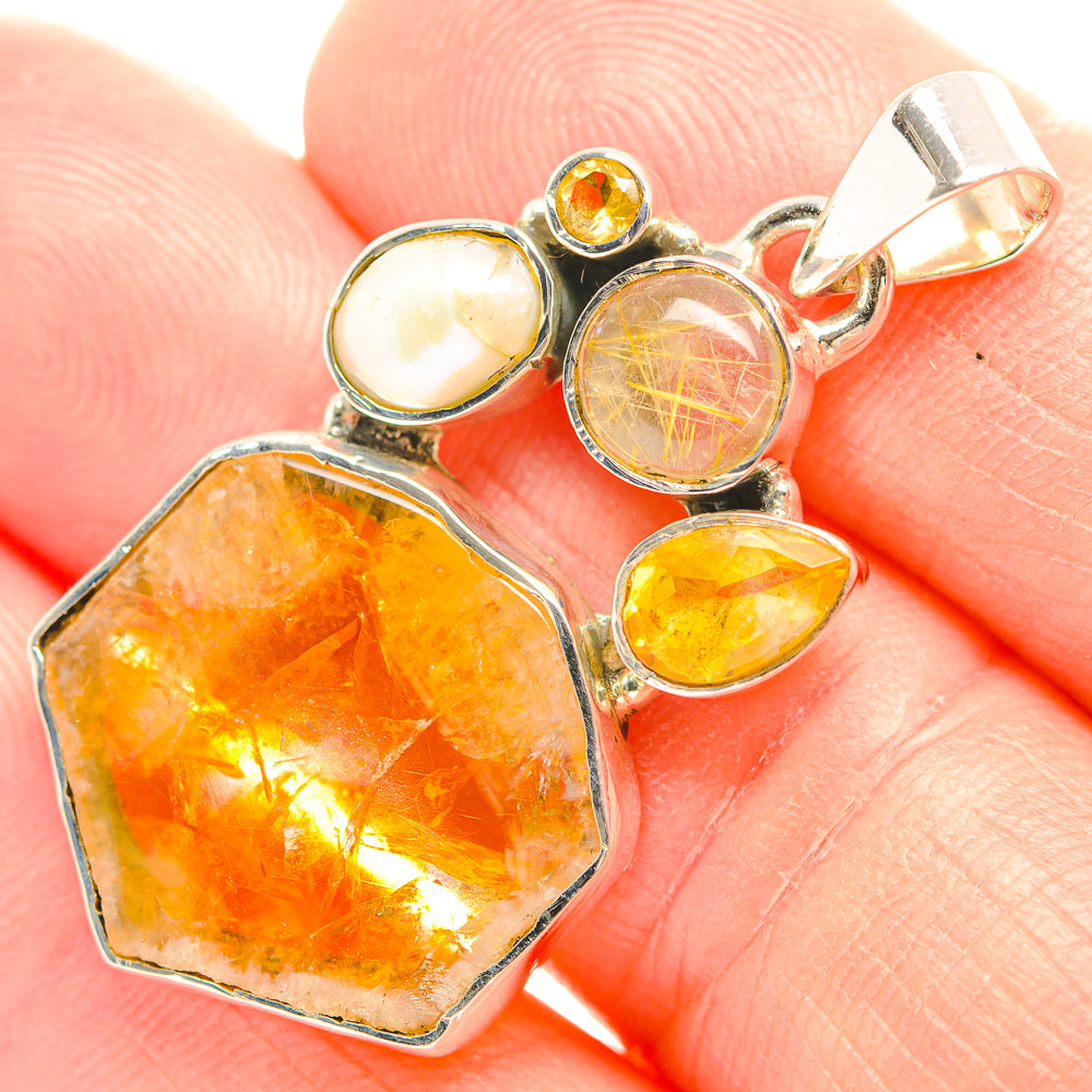 Citrine Pendants handcrafted by Anasilvercos - PD32155