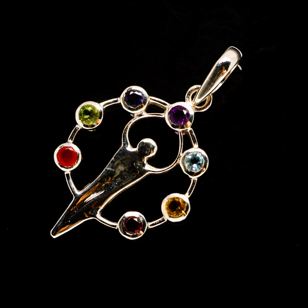 Multi-Stone Chakra Pendants handcrafted by Anasilvercos - PD731685