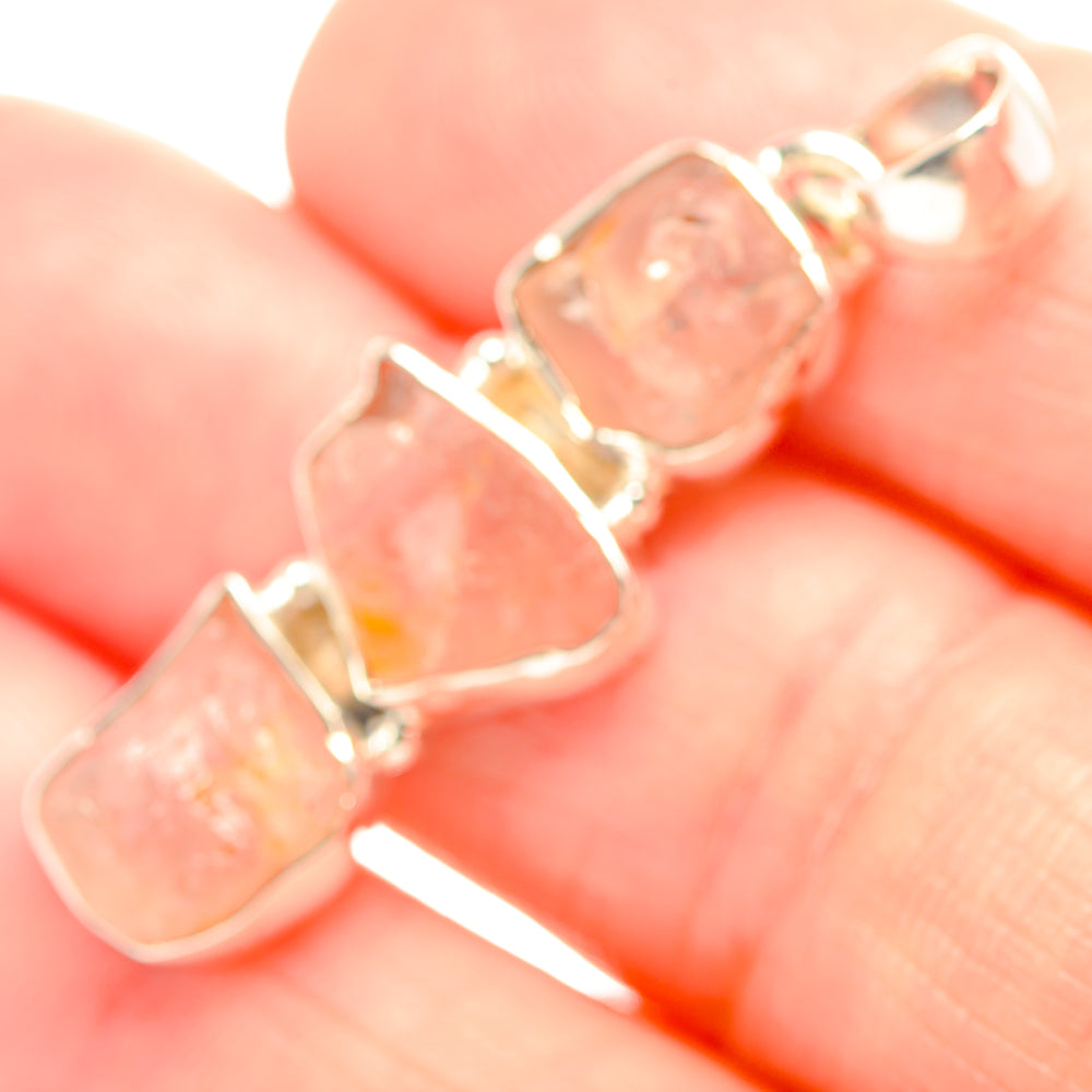 Rose Quartz Pendants handcrafted by Anasilvercos - PD32192