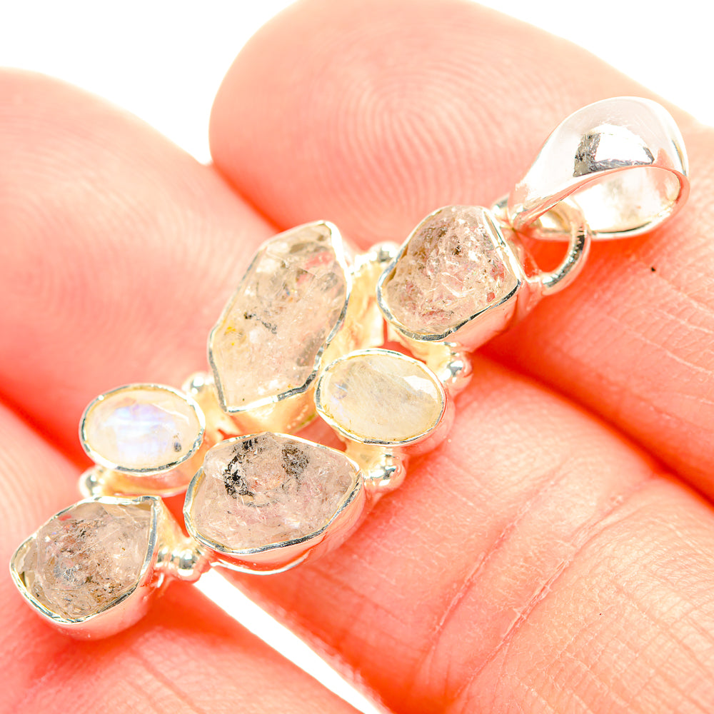 Herkimer Diamond Pendants handcrafted by Anasilvercos - PD32193