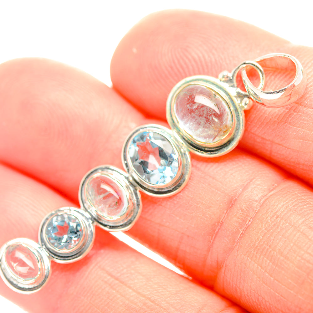 Aquamarine Pendants handcrafted by Anasilvercos - PD32211