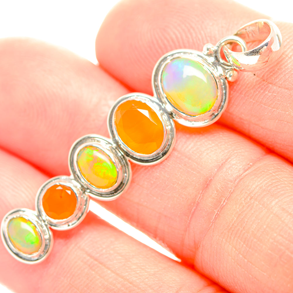 Ethiopian Opal Pendants handcrafted by Anasilvercos - PD32214