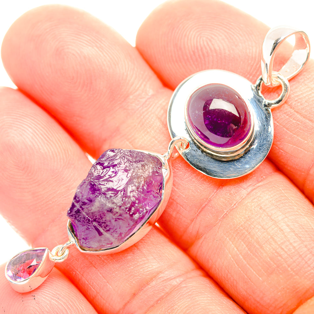 Amethyst Pendants handcrafted by Anasilvercos - PD32224