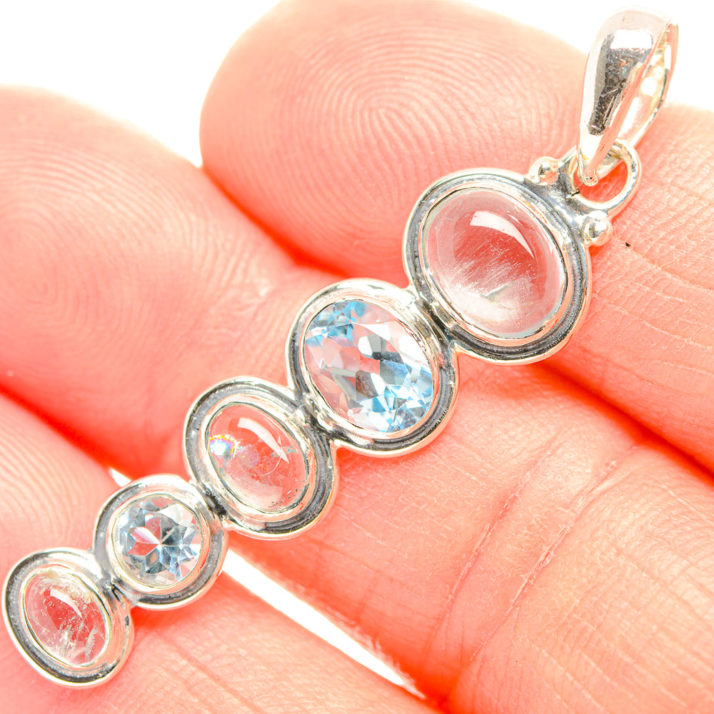 Aquamarine Pendants handcrafted by Anasilvercos - PD32225