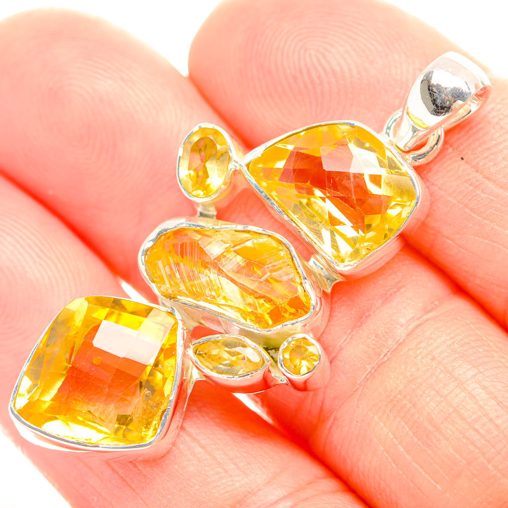 Citrine Pendants handcrafted by Anasilvercos - PD32226
