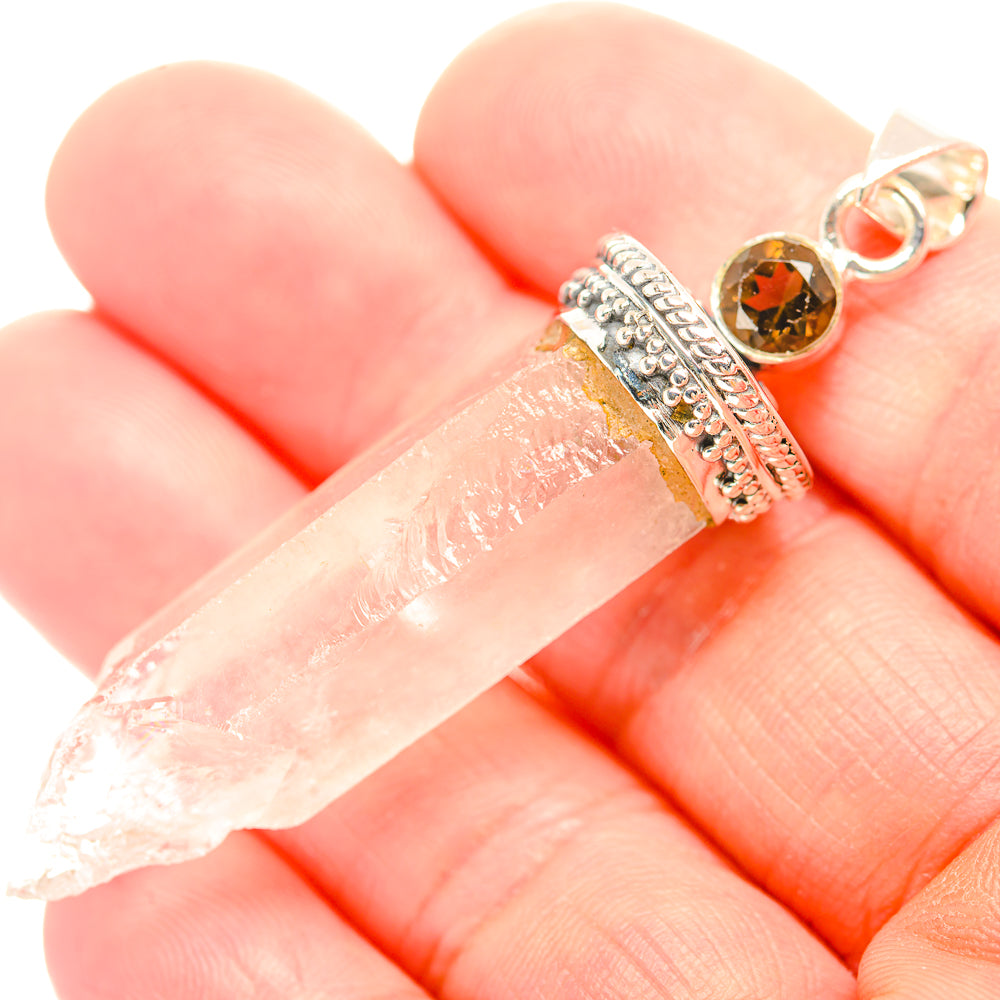 White Quartz Pendants handcrafted by Anasilvercos - PD32250