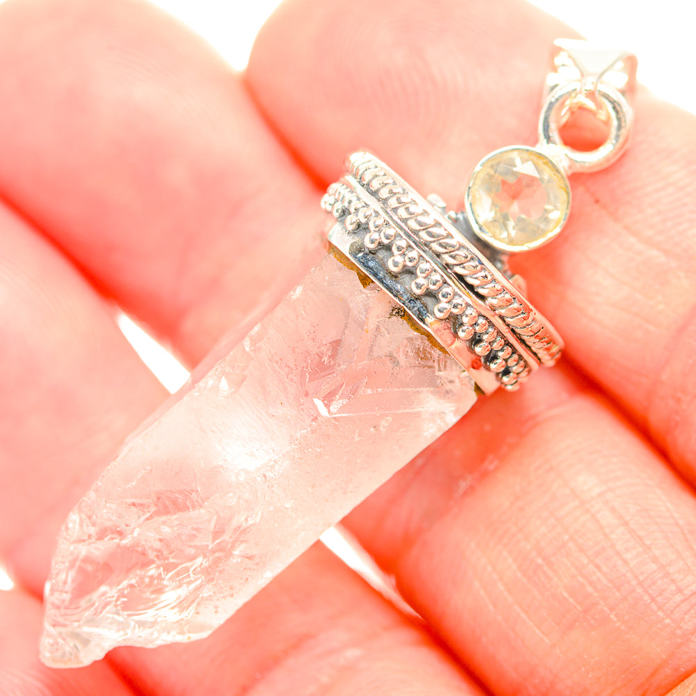 White Quartz Pendants handcrafted by Anasilvercos - PD32253