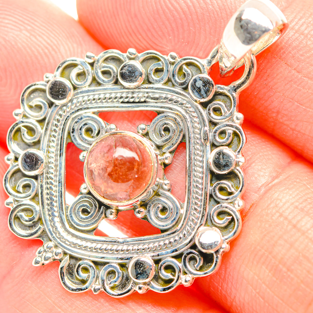 Rose Quartz Pendants handcrafted by Anasilvercos - PD32274