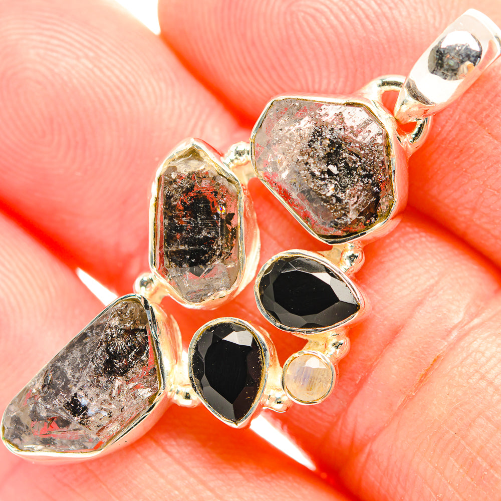 Herkimer Diamond Pendants handcrafted by Anasilvercos - PD32277