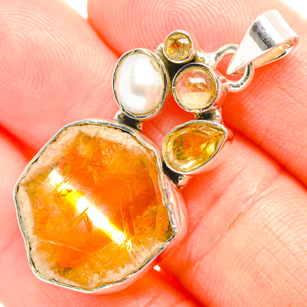 Citrine Pendants handcrafted by Anasilvercos - PD32280