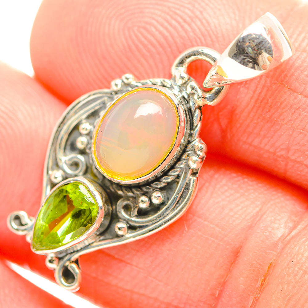 Ethiopian Opal Pendants handcrafted by Anasilvercos - PD32293