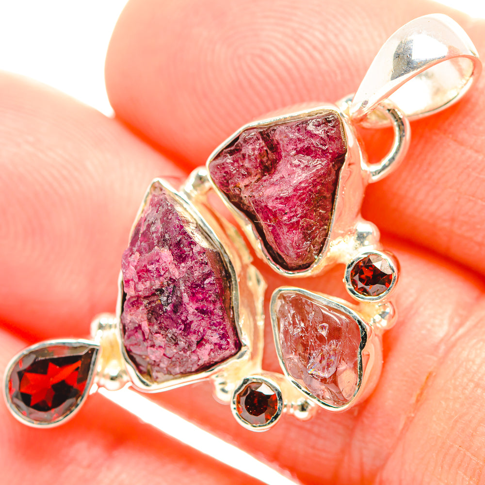 Pink Tourmaline Pendants handcrafted by Anasilvercos - PD32297