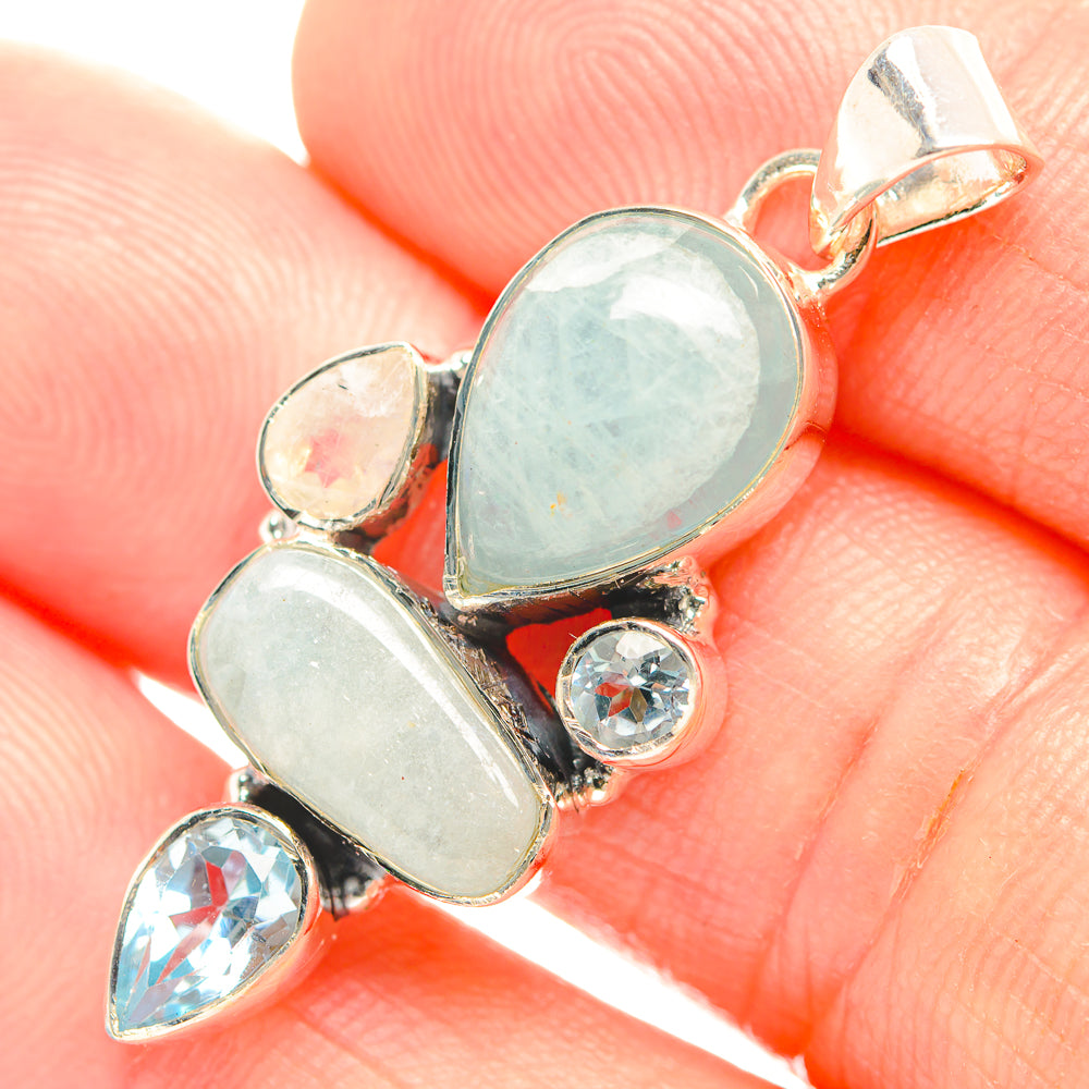 Aquamarine Pendants handcrafted by Anasilvercos - PD32298