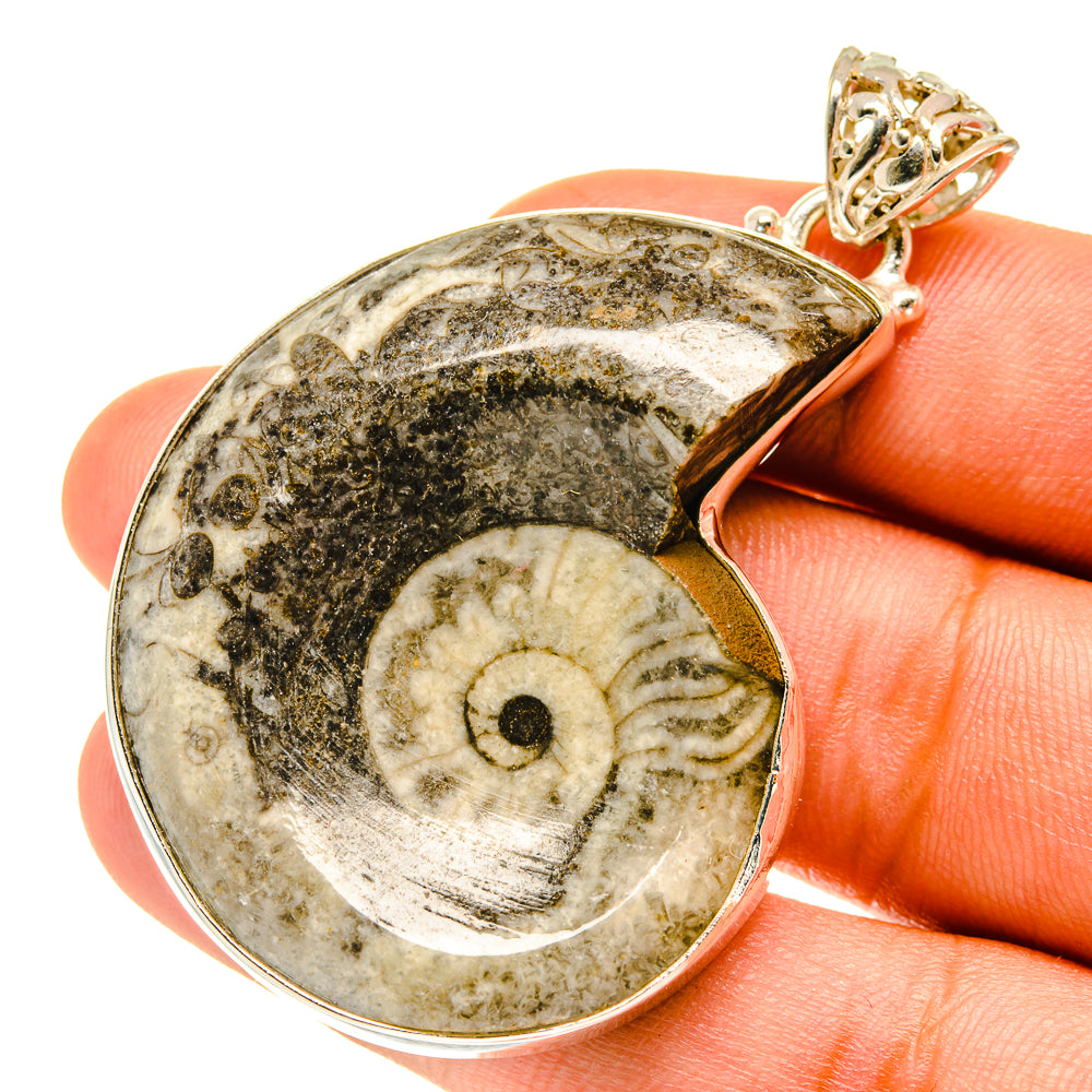 Orthoceras Fossil Pendants handcrafted by Anasilvercos - PD3230