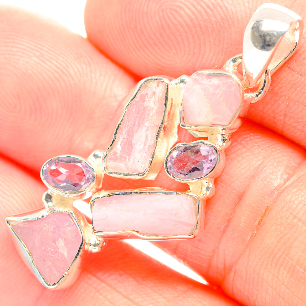 Kunzite Pendants handcrafted by Anasilvercos - PD32302