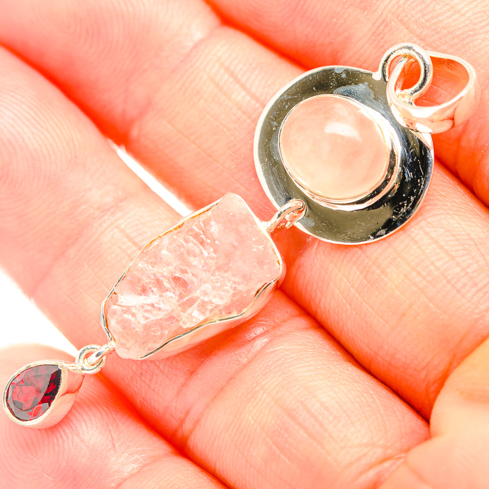 Rose Quartz Pendants handcrafted by Anasilvercos - PD32322
