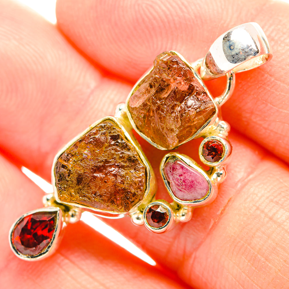Pink Tourmaline Pendants handcrafted by Anasilvercos - PD32330