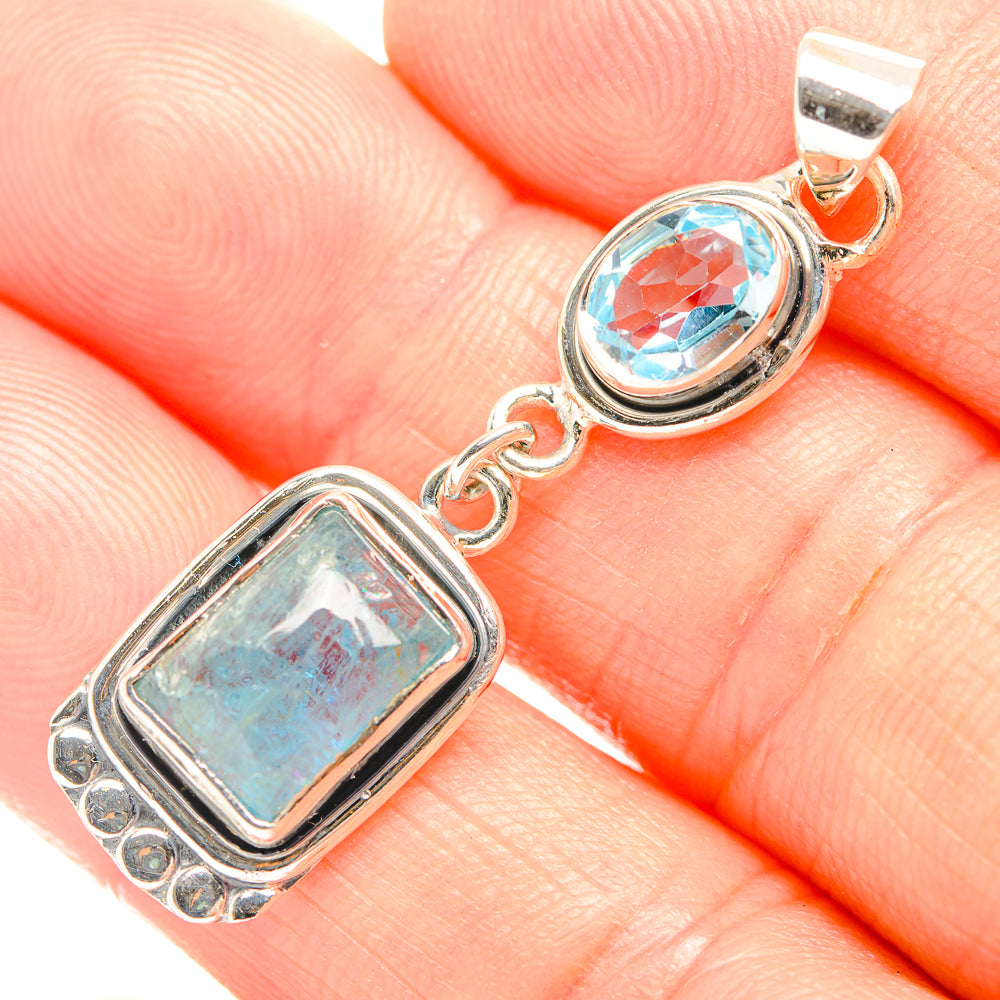 Aquamarine Pendants handcrafted by Anasilvercos - PD32337