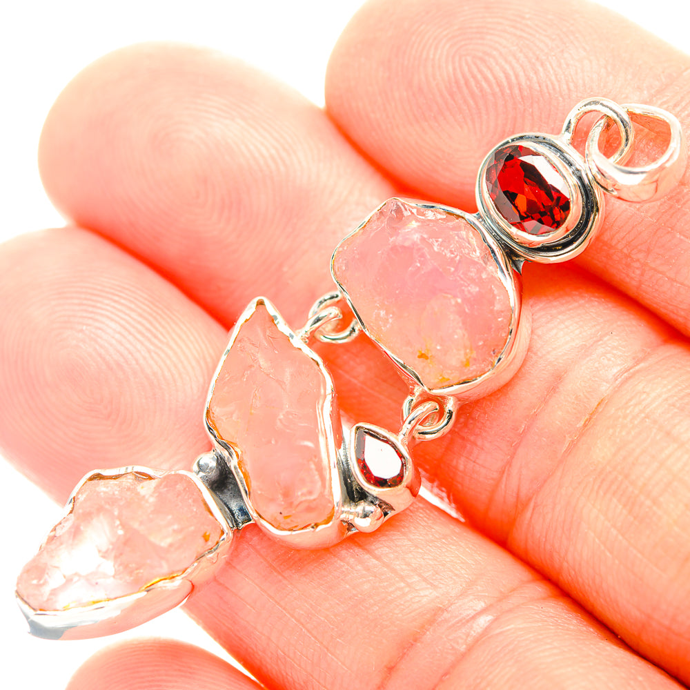 Rose Quartz Pendants handcrafted by Anasilvercos - PD32339