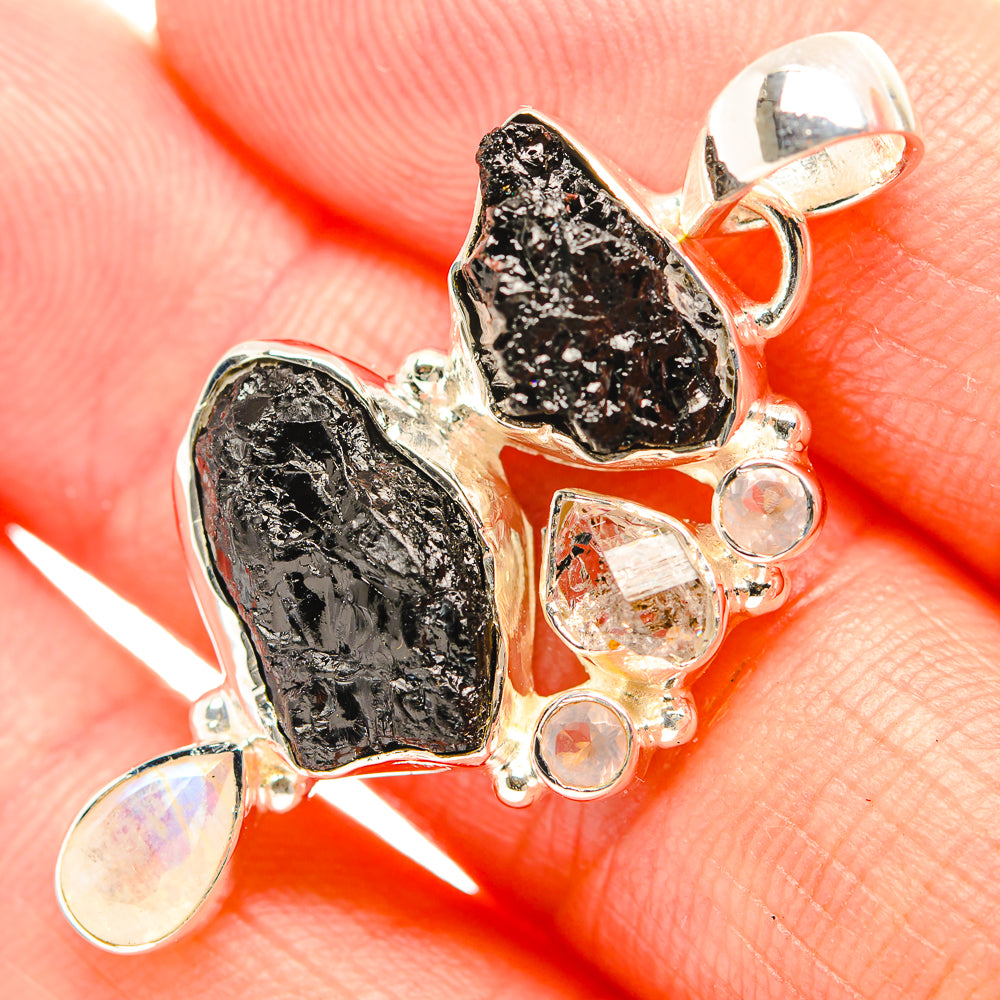 Black Tourmaline Pendants handcrafted by Anasilvercos - PD32341