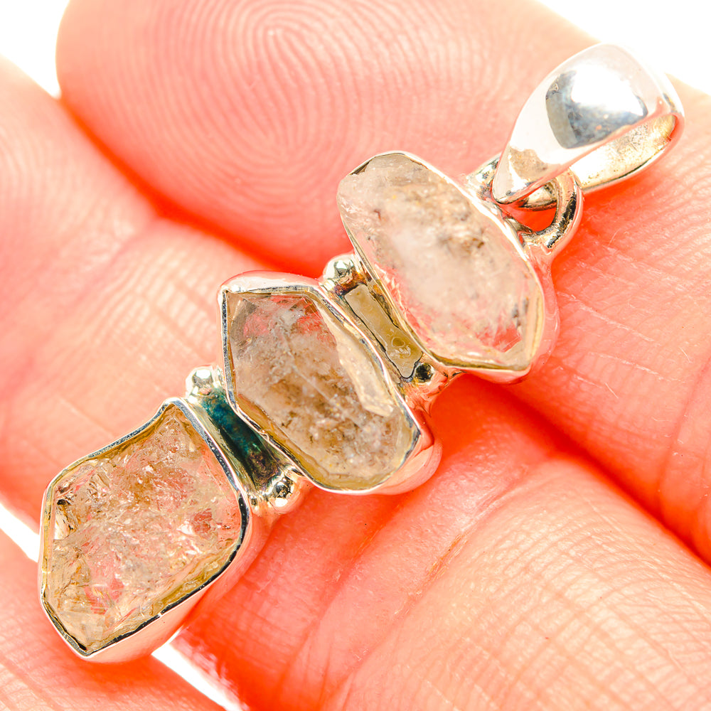 Herkimer Diamond Pendants handcrafted by Anasilvercos - PD32348