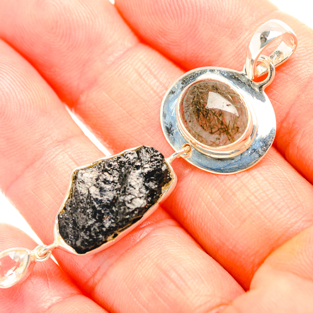 Black Tourmaline Pendants handcrafted by Anasilvercos - PD32365