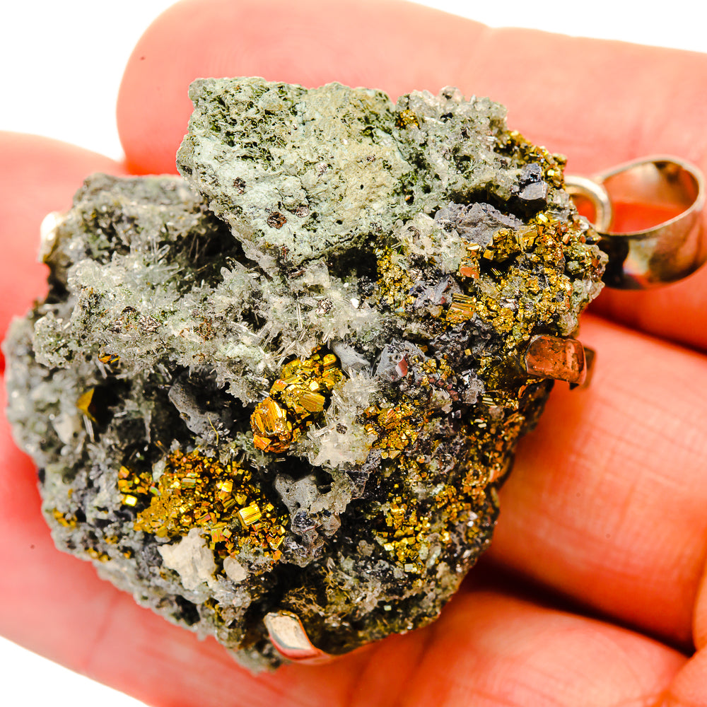 Pyrite Pendants handcrafted by Anasilvercos - PD32392