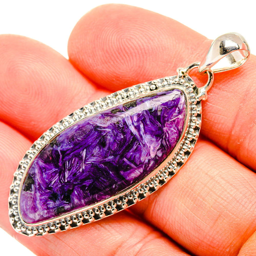 Charoite Pendants handcrafted by Anasilvercos - PD32404