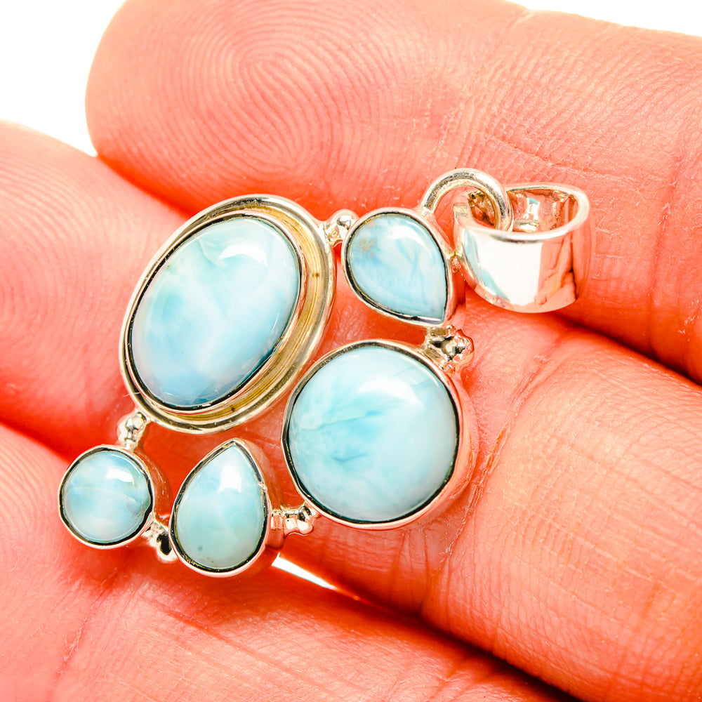 Larimar Pendants handcrafted by Anasilvercos - PD32414