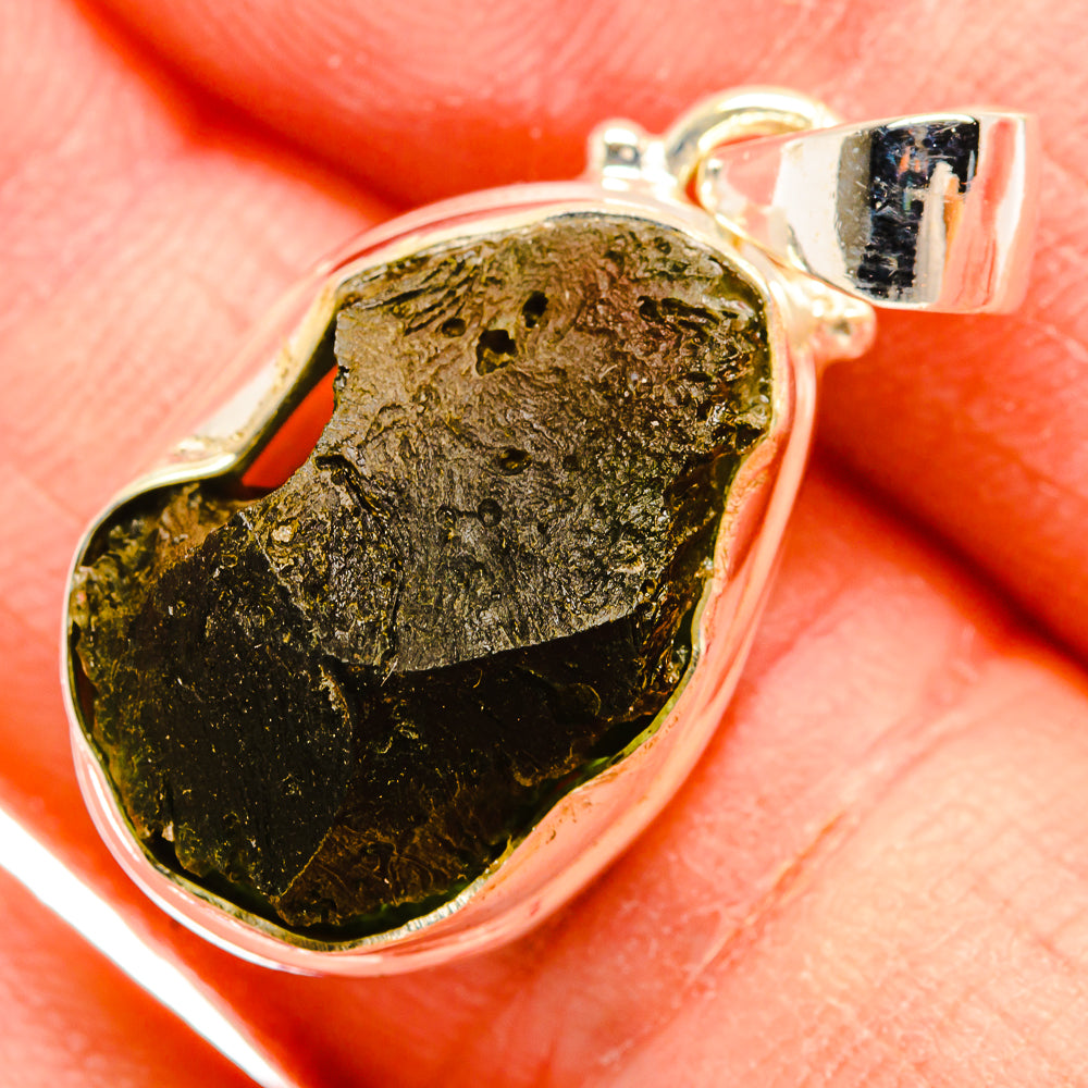 Czech Moldavite Pendants handcrafted by Anasilvercos - PD32430 - Photo 2