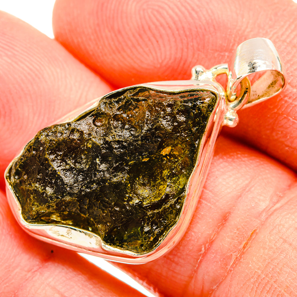 Czech Moldavite Pendants handcrafted by Anasilvercos - PD32436 - Photo 2