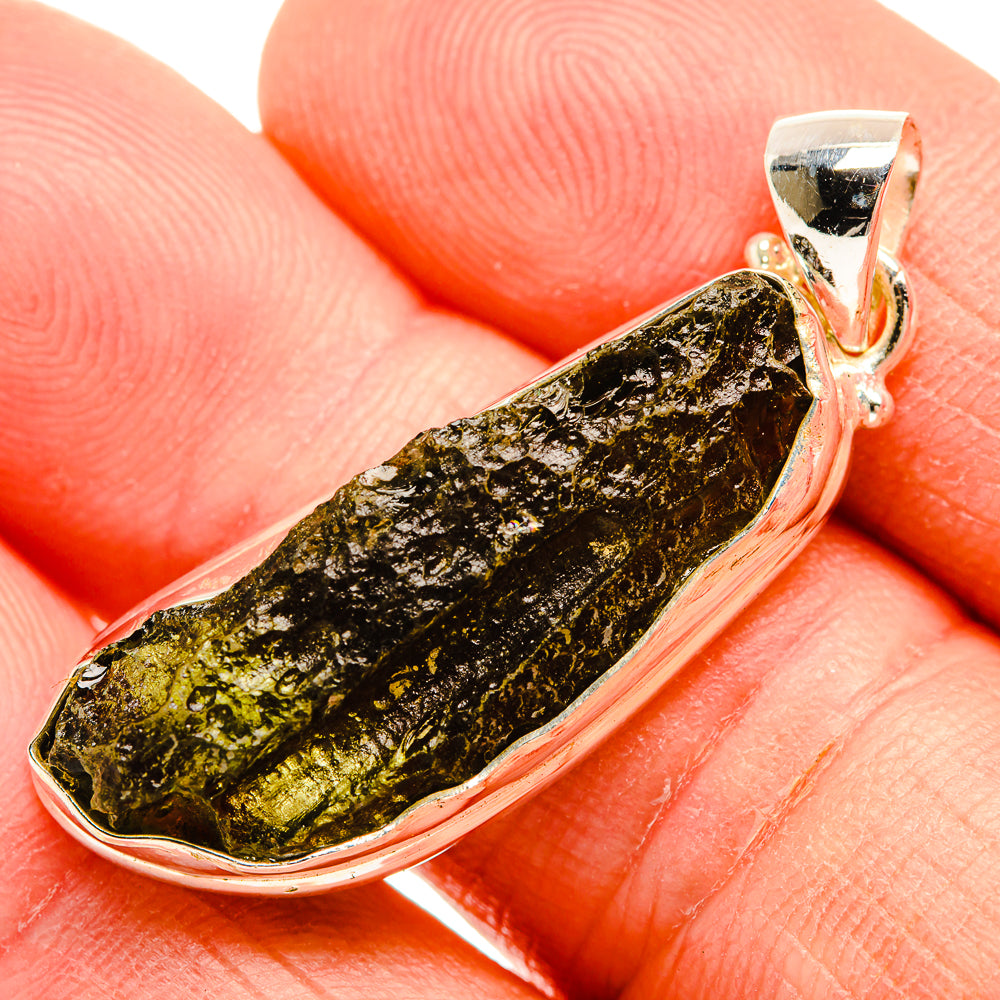 Czech Moldavite Pendants handcrafted by Anasilvercos - PD32437 - Photo 2