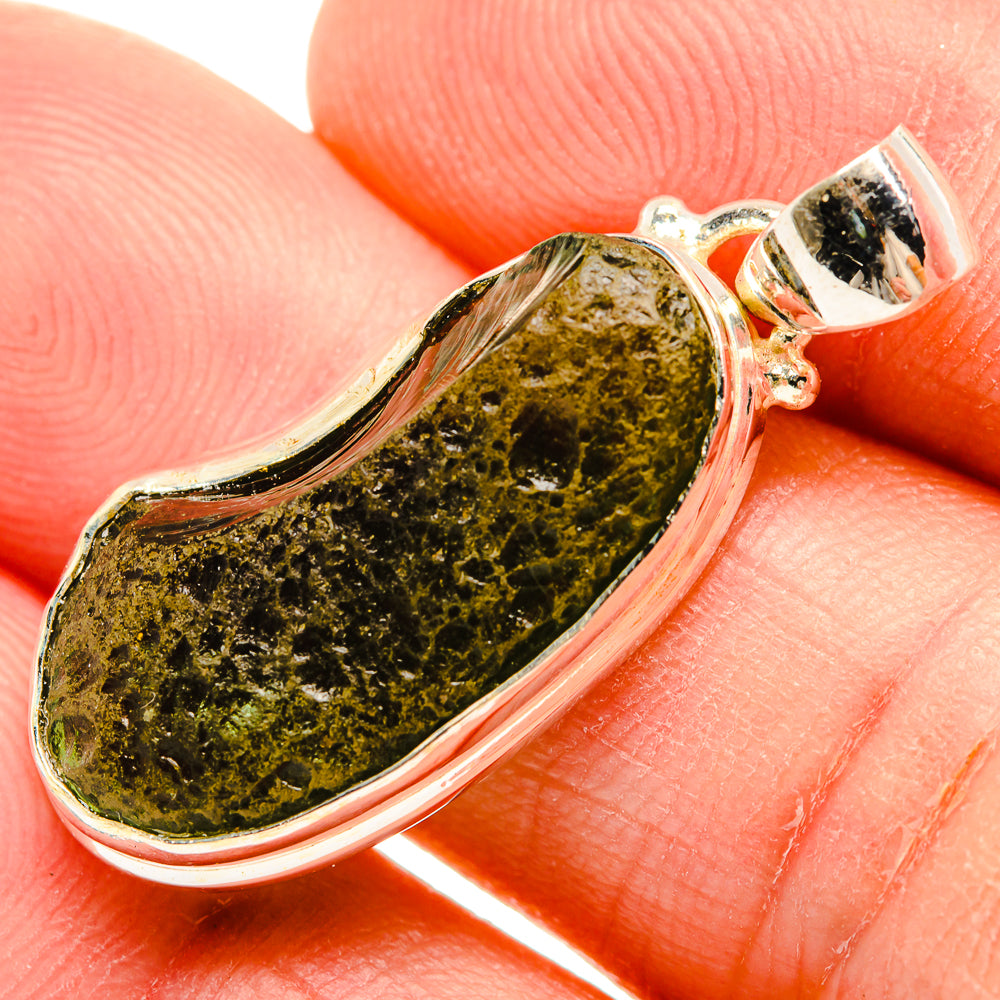 Czech Moldavite Pendants handcrafted by Anasilvercos - PD32445 - Photo 2