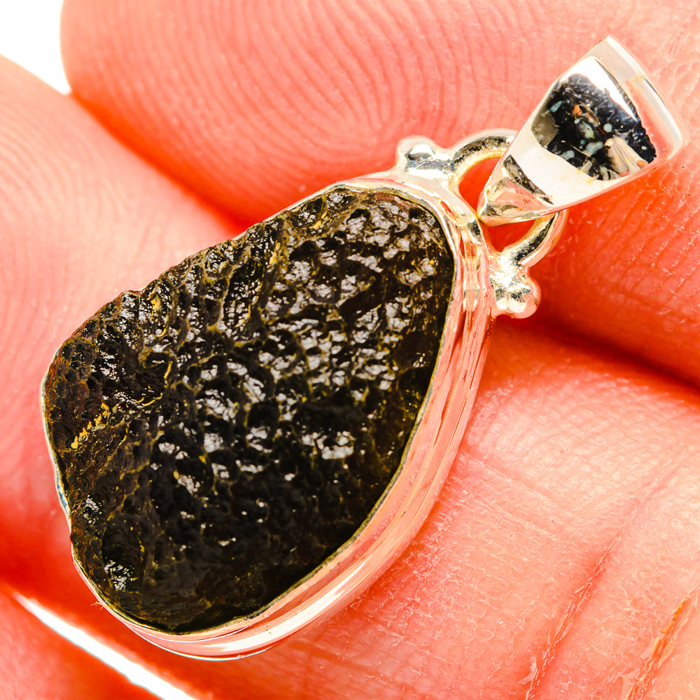Czech Moldavite Pendants handcrafted by Anasilvercos - PD32447 - Photo 2