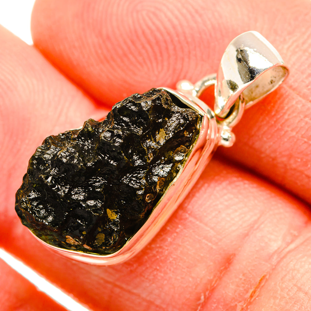 Czech Moldavite Pendants handcrafted by Anasilvercos - PD32449 - Photo 2