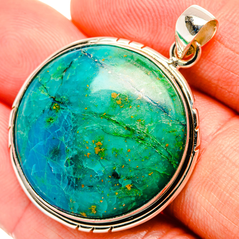 Chrysocolla Pendants handcrafted by Anasilvercos - PD32490