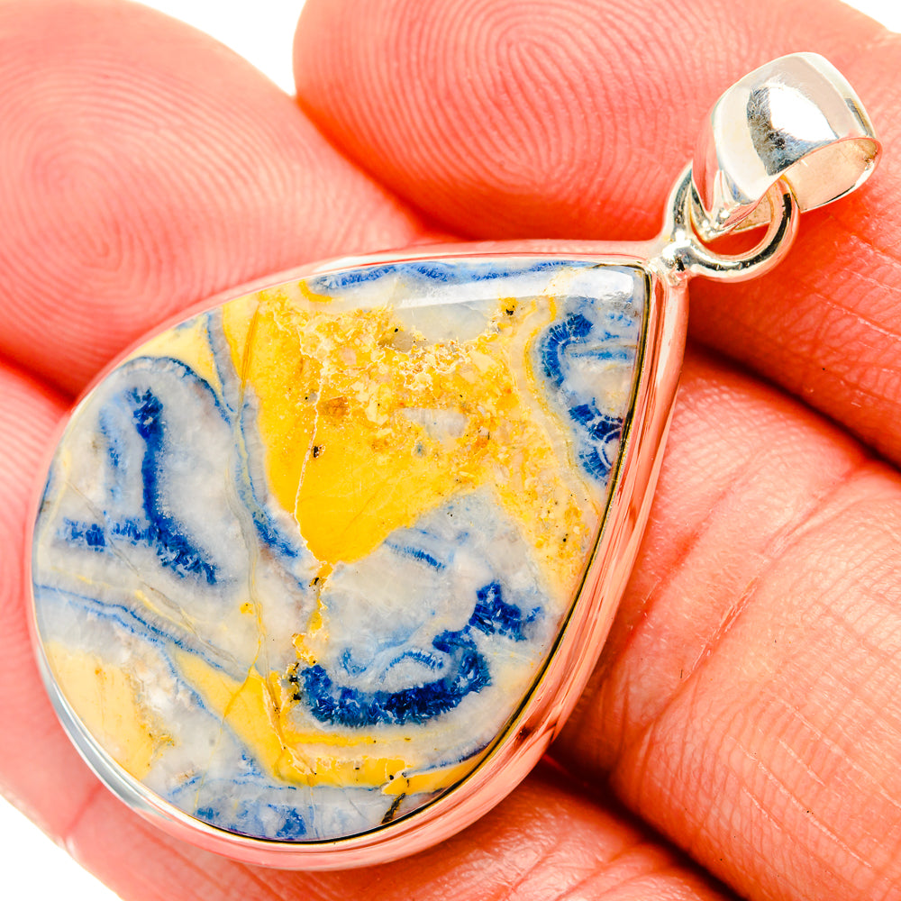 Blue Scheelite Pendants handcrafted by Anasilvercos - PD32497