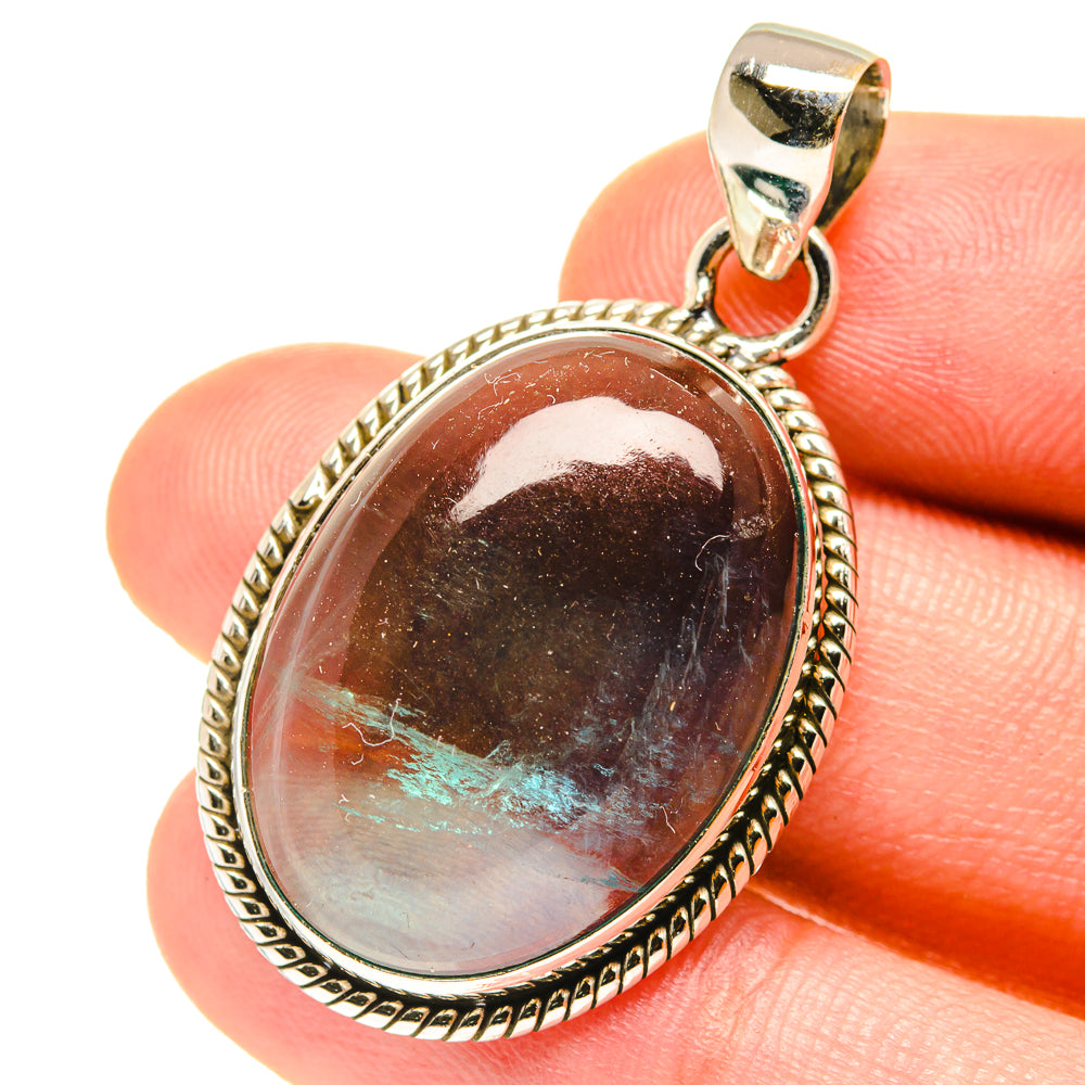 Blue Fluorite Pendants handcrafted by Anasilvercos - PD3250