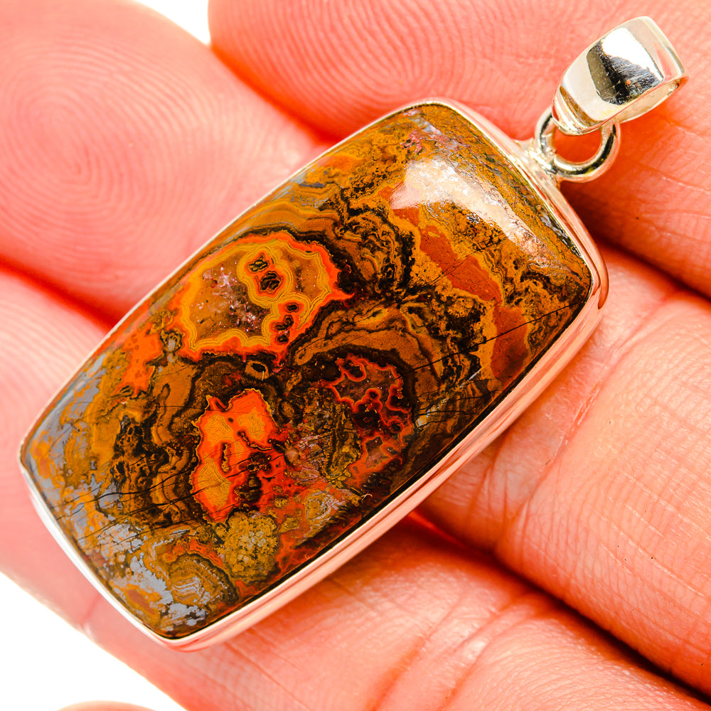 Moroccan Agate Pendants handcrafted by Anasilvercos - PD32524