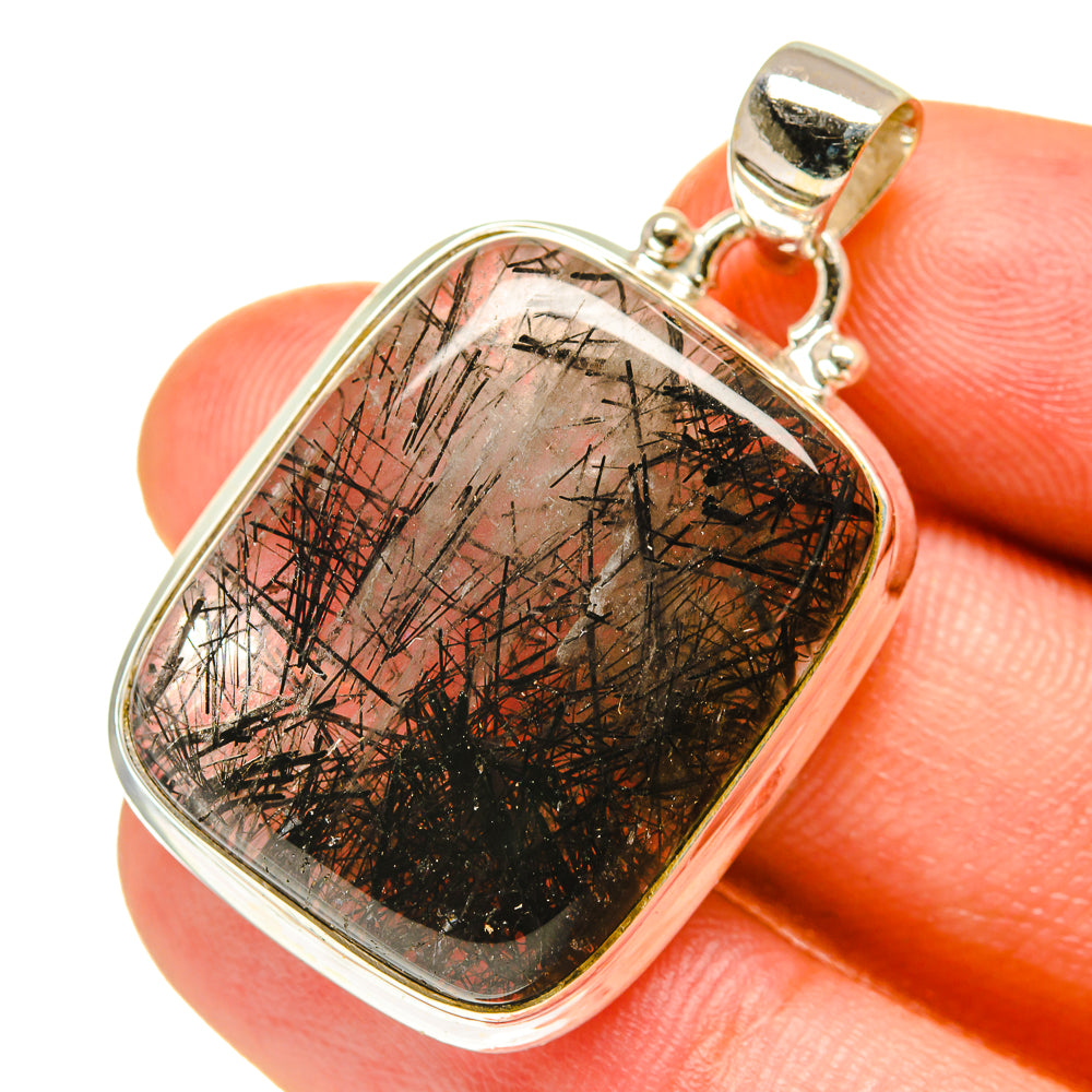 Tourmalinated Quartz Pendants handcrafted by Anasilvercos - PD3253