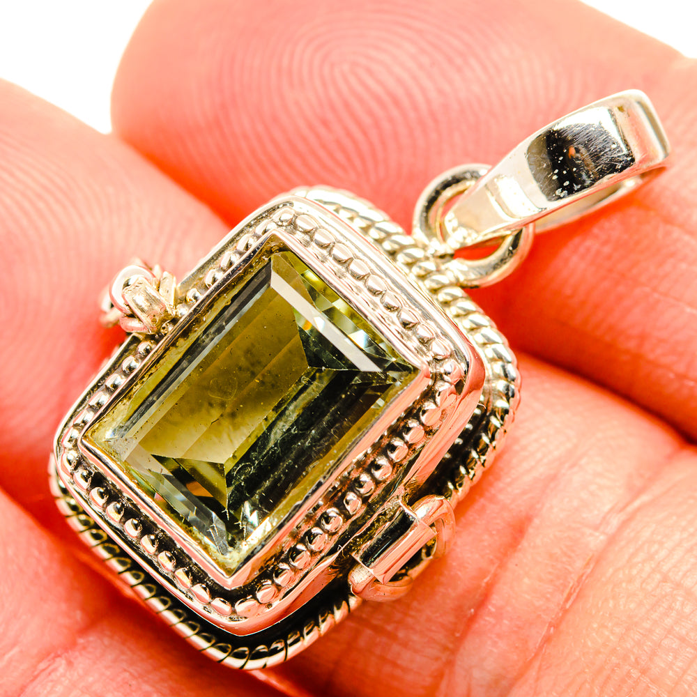 Green Amethyst Pendants handcrafted by Anasilvercos - PD32540